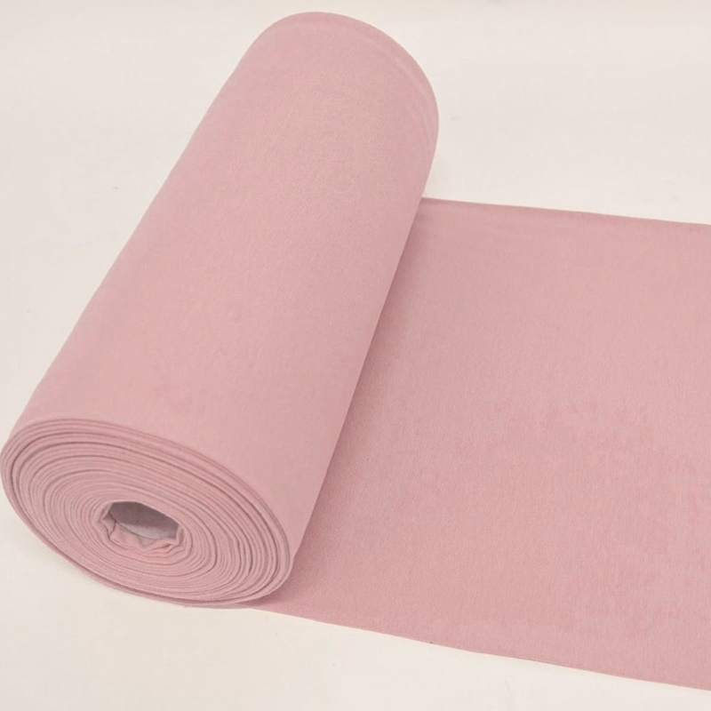 Bündchen Stoff Feinripp Uni - Rose