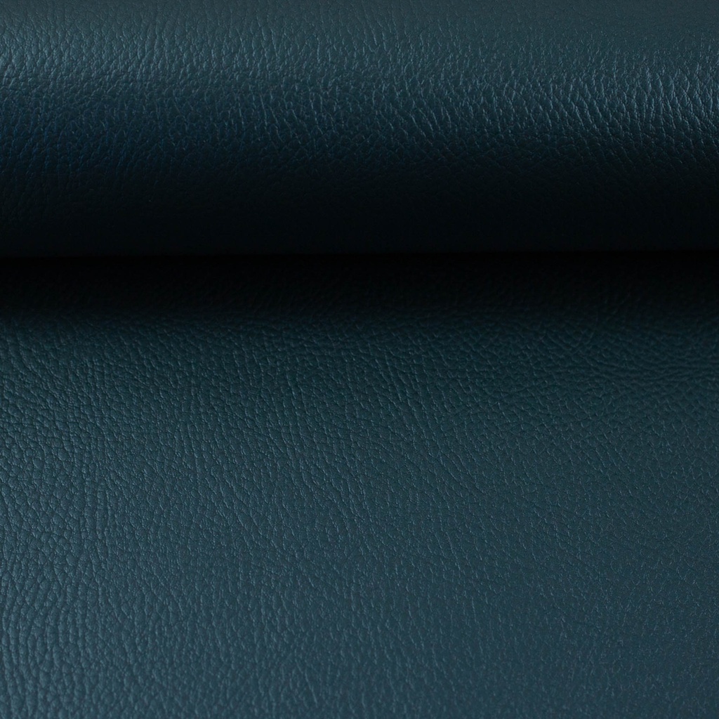 Edles Kunstleder Rex Metallic in Petrol mit feiner Lederprägung und schimmerndem Effektdesign für Taschen, Accessoires und Polsterarbeiten