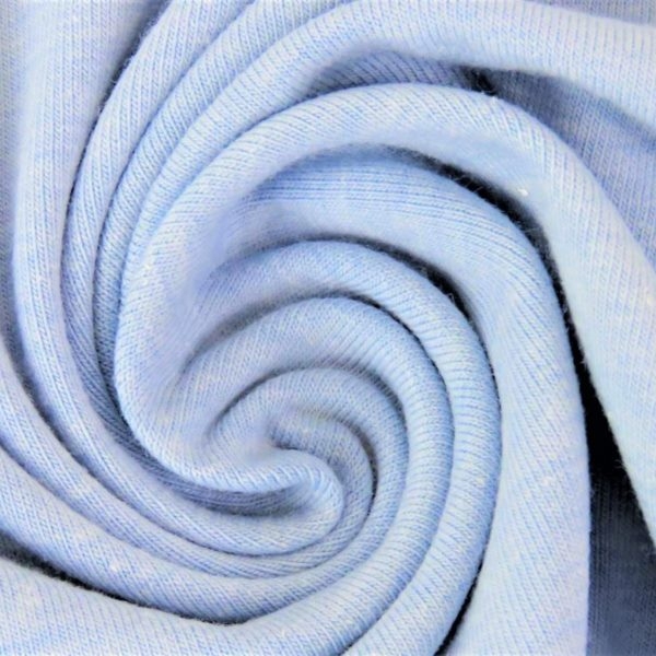 Baumwolljersey Melange - Jersey Stoff Uni meliert - Hellblau meliert Baumwolljersey Melange - Jersey Stoff Uni meliert - Hellblau meliert