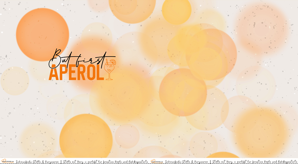 Vororder - Panel Eigendesign  - Jersey - ca. 82x155cm - But first Aperol