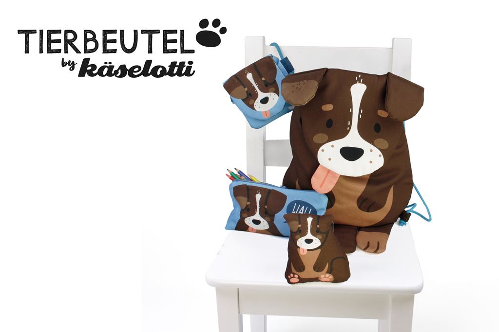 Canvas - Taschen Panel - Tierbeutel by käselotti - 80cm x 150cm - Hund