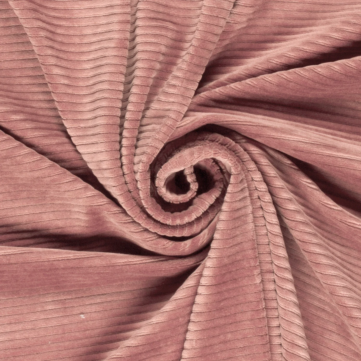 Nicky - Velours Rib -  Cordjersey - Grob - Altrosa