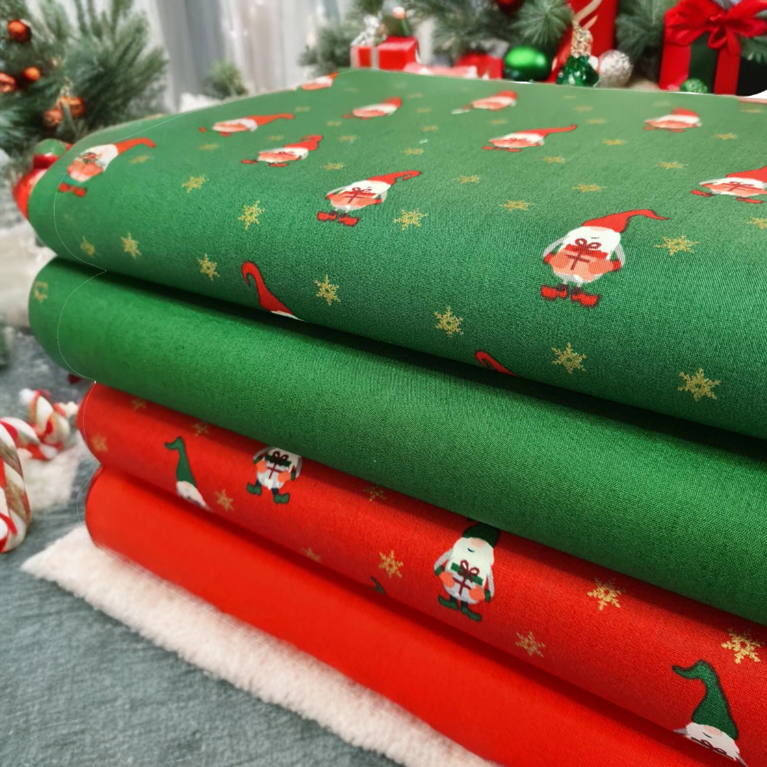 Stoffpaket Patchwork - Patchworkpaket - Quiltpaket - Weihnachten - Wichtel