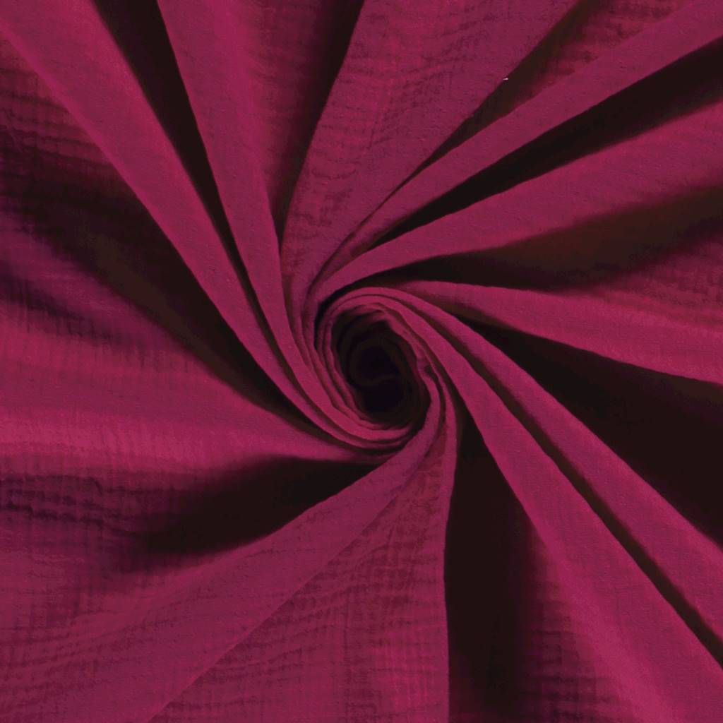 Musselin - Baumwolle - Uni - Fuchsia