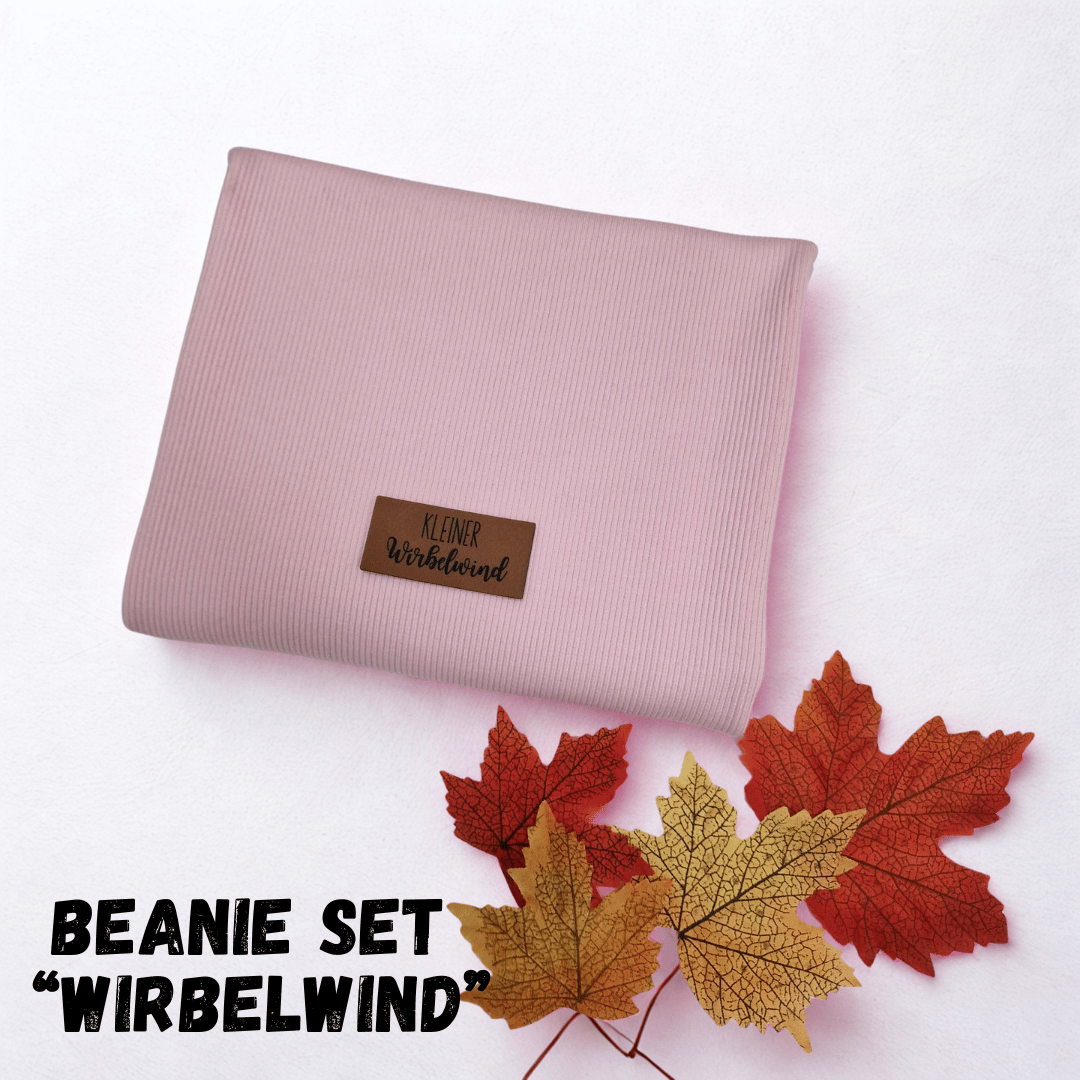 DIY Nähset - Stoffpaket - Hipster Beanie - Wirbelwind