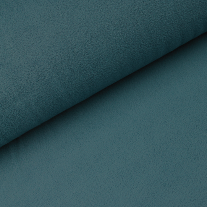 Kuschelweicher Polarfleece Uni in Petrol, wärmender Unistoff für Decken, Jacken, Pullover, Mützen und als warmes Innenfutter