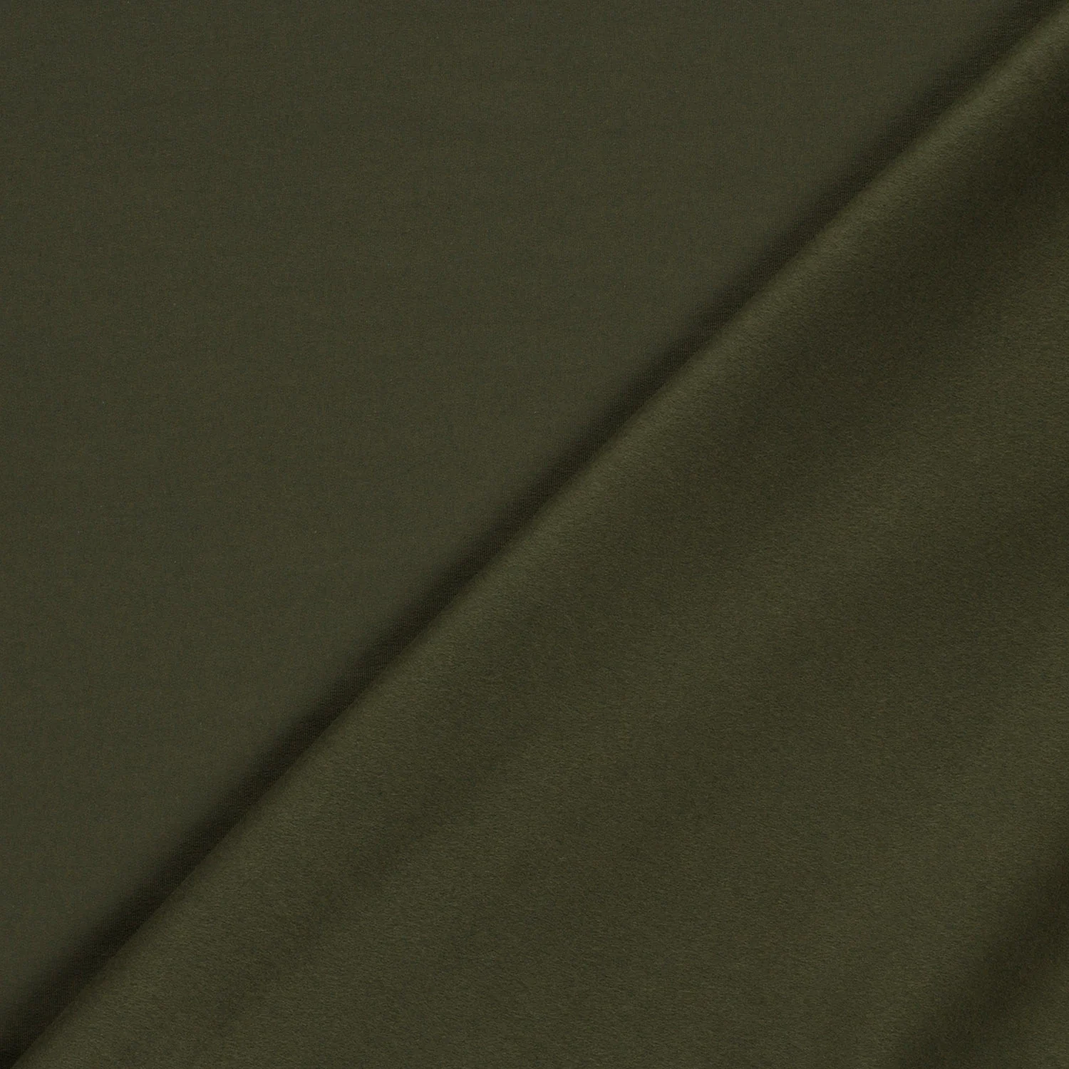 Sweat Stoff - leicht angeraut - Uni  - Khaki