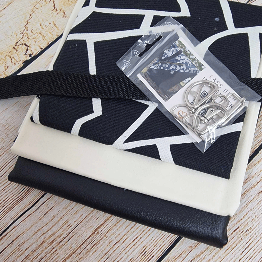 Stoffpaket  - Taschenpaket - Kunstleder - BLACK