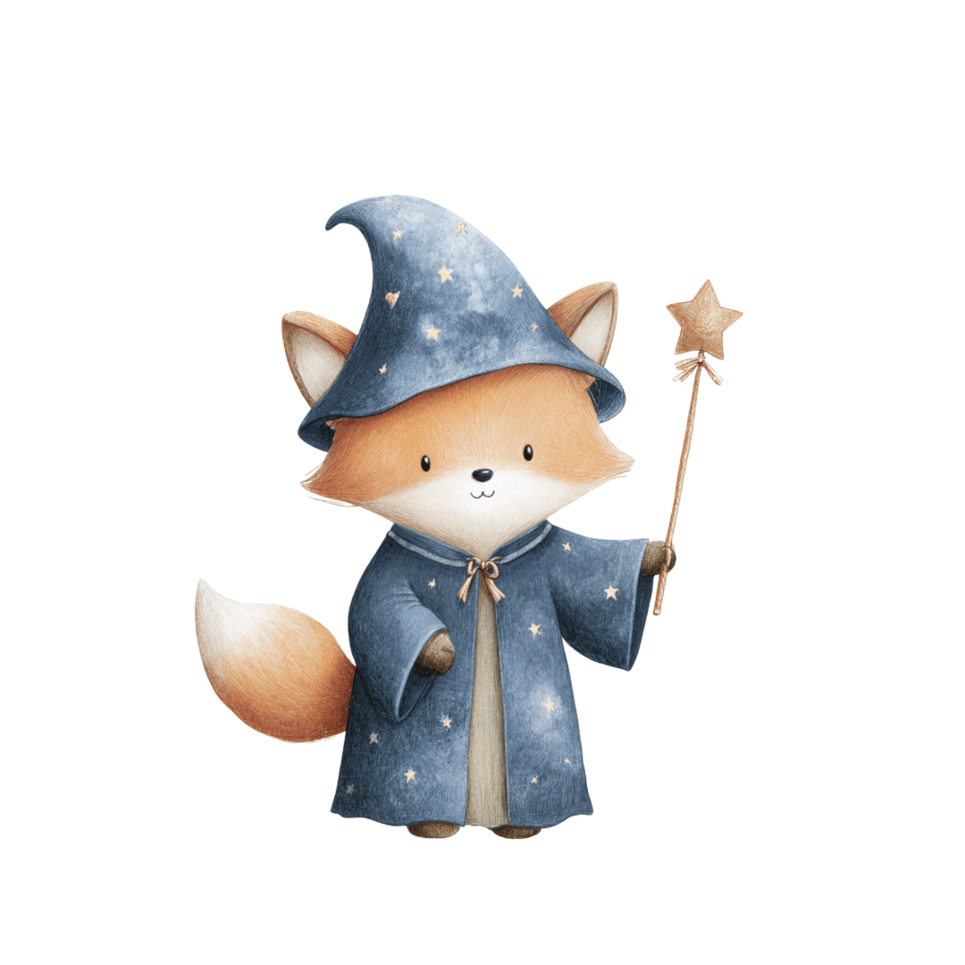 Bügelbild - Plott - Zauberfuchs - 11,3cm x 13cm