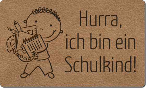 Schnuckidu  - Kunstleder Label - Vegan - Braun - Schulkind - 1 Stück