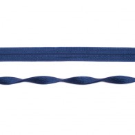 Einfassband elastisch Jaquard 20 mm - Blau glänzend