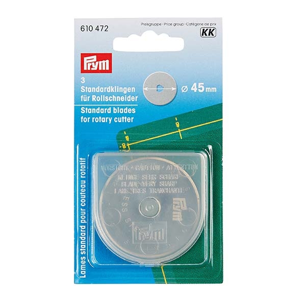 Prym - 3 Ersatzklingen für Rollschneider - 45 mm - 610472