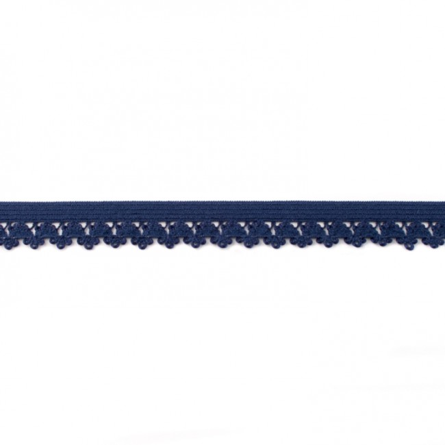 Elastische Spitze - 12mm - Dunkelblau