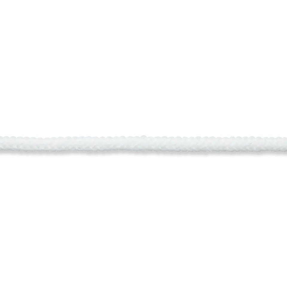 Geflochtene Kordel - Hoodie Kordel - Soft Kordel - 5mm - Weiß