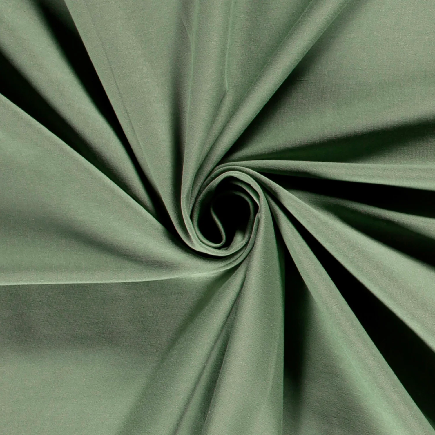 Uni Baumwolljersey Stoff in Altgrün, Öko-Tex Standard 100 zertifizierte Meterware.
