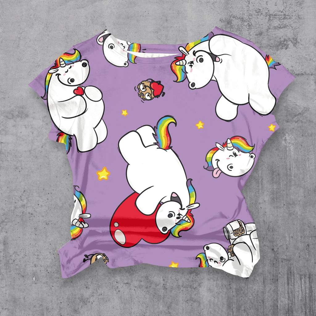 Sofortkauf - Lizenz Pummeleinhorn - Pummel & Norbert - lila Musselin 55cm