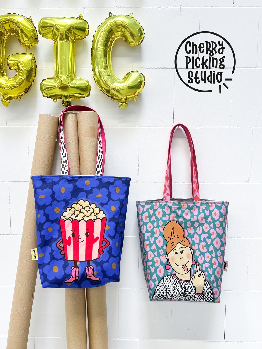 Panel - Cherry Picking Bag - Popcorn