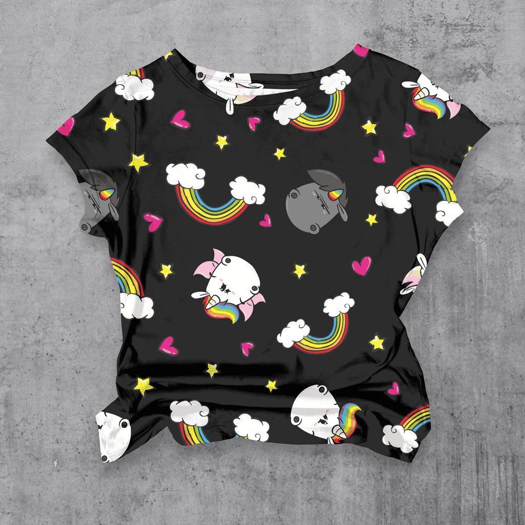 VORORDER - Lizenz Pummeleinhorn - Glitzerweltler Regenbogen - Schwarz VORORDER - Lizenz Pummeleinhorn - Glitzerweltler Regenbogen - Schwarz
