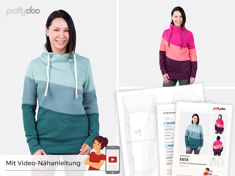 Pattydoo - Schnittmuster Faye - Colourblock Sweater by pattydoo