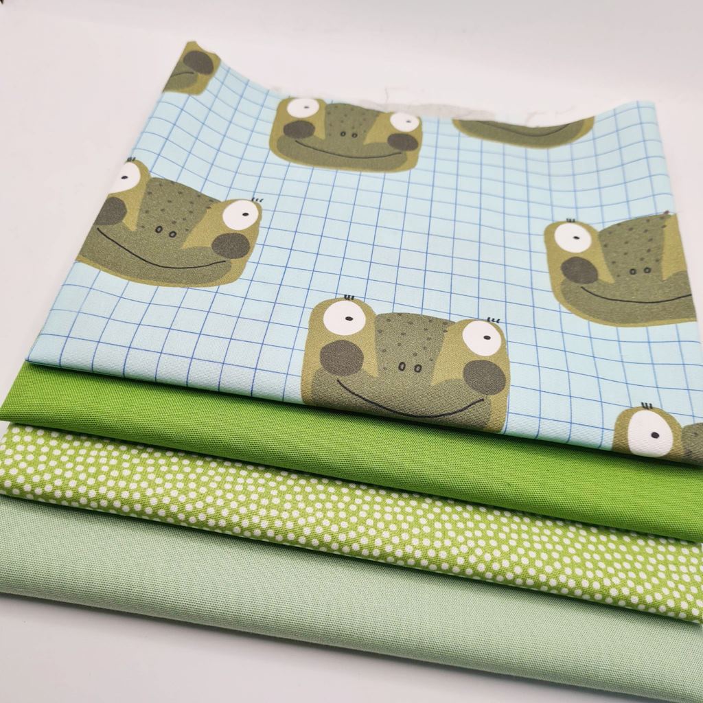 Stoffpaket Patchwork - Patchworkpaket - Quiltpaket - Sommer - Frosch