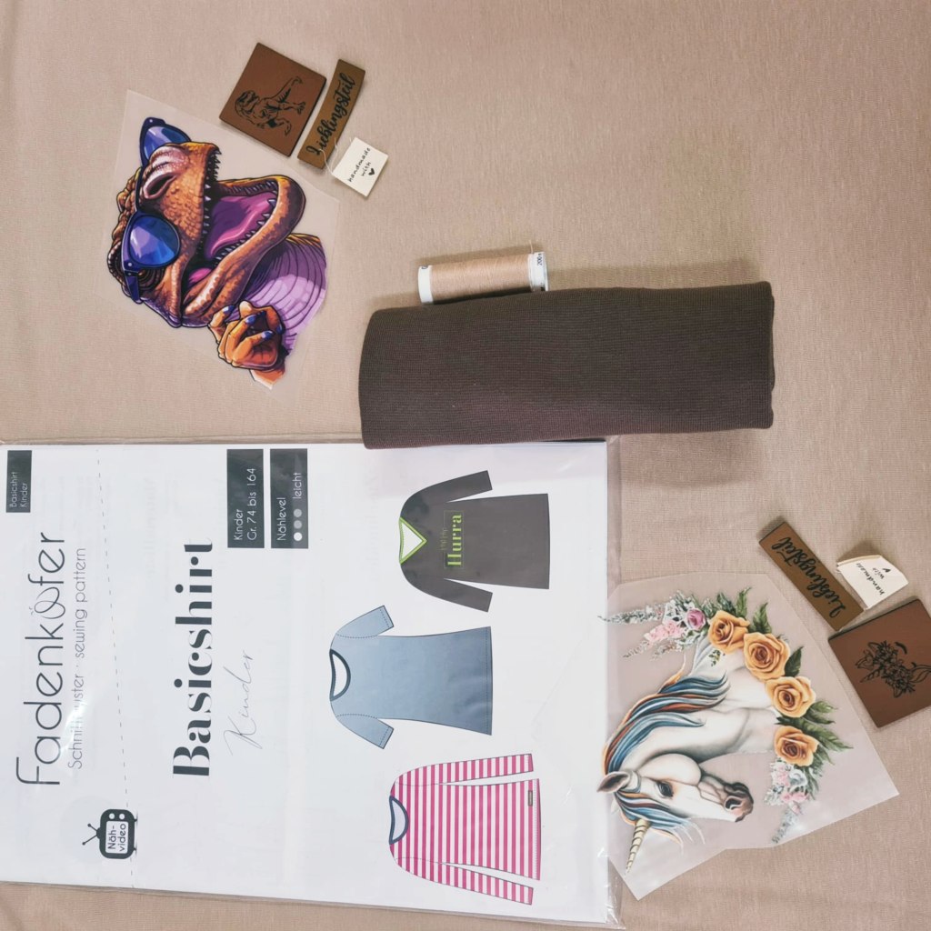 Nähbox Basicshirt Kinder Einhorn – für kleine Einhorn-Fans & große Kreativität!