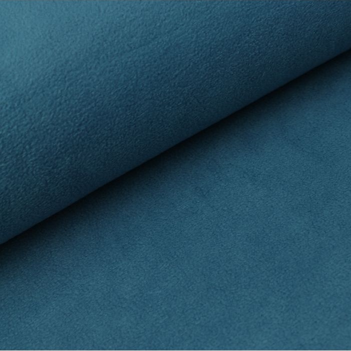 Kuschelweicher Polarfleece Uni in Indigo, wärmender Unistoff für Decken, Jacken, Pullover, Mützen und als warmes Innenfutter