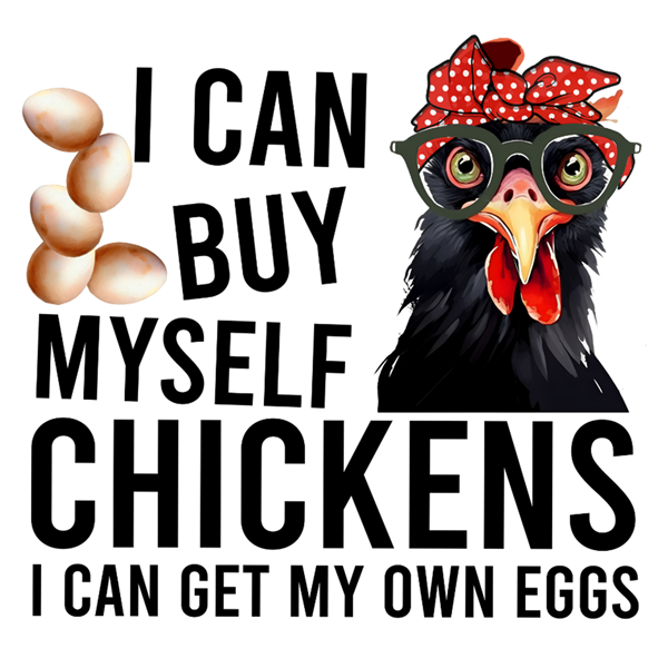 Bügelbild Huhn mit Spruch online kaufen