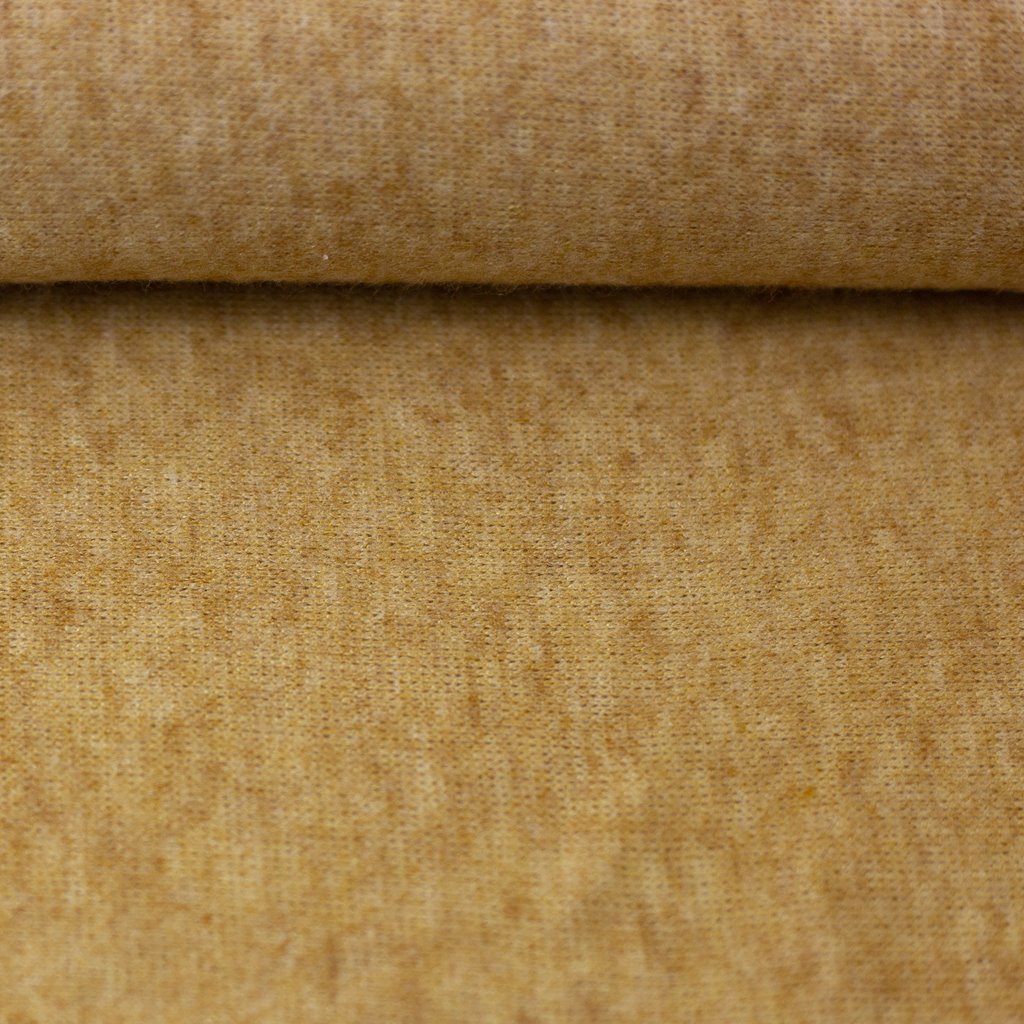Viskosestrickstoff - Strick Stoff - Kai - Melange - Senf
