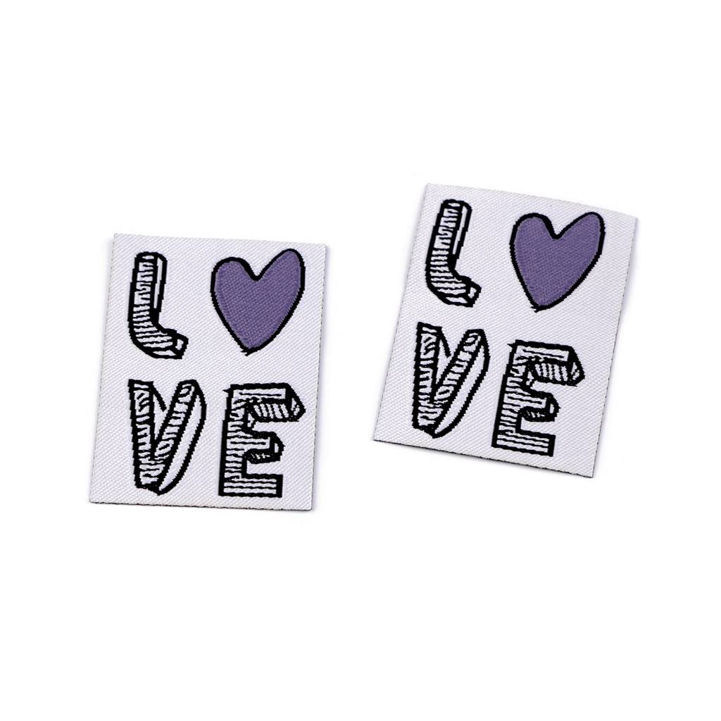 Aufbügler - Patch - Patches - Label - Schrift - LOVE - 1Stück