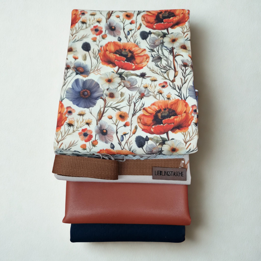 Stoffpaket - UNIKAT - Mohnblumenfeld