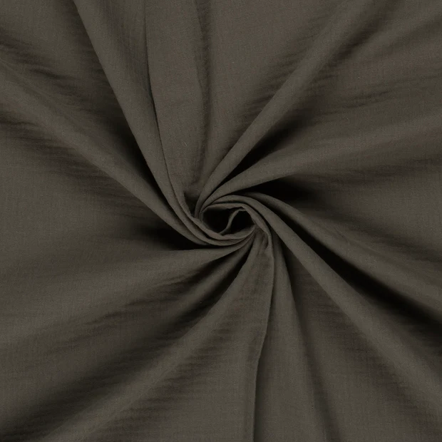 Musselin - Double Gauze  - Uni - Taupe
