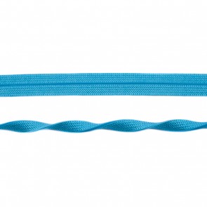 Einfassband elastisch Jaquard 20 mm - Aqua glänzend