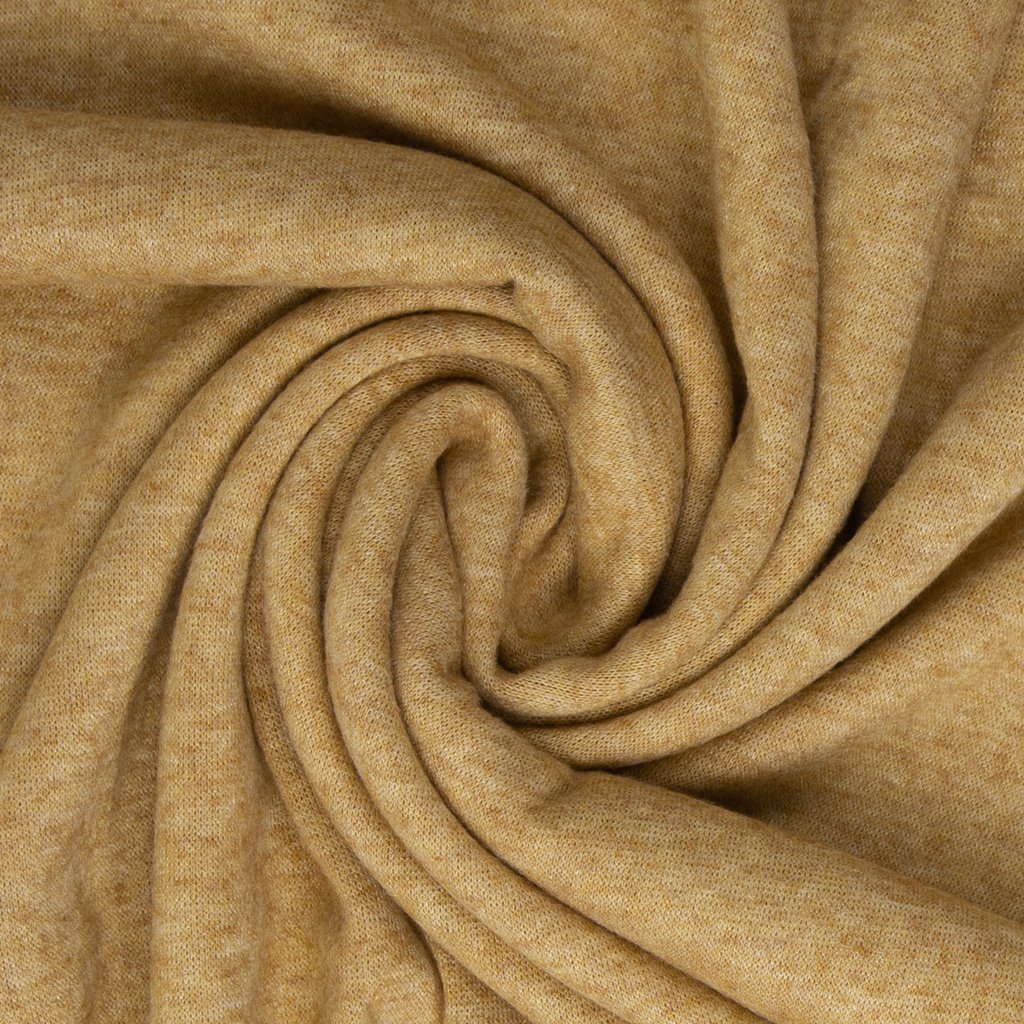Viskosestrickstoff - Strick Stoff - Kai - Melange - Senf
