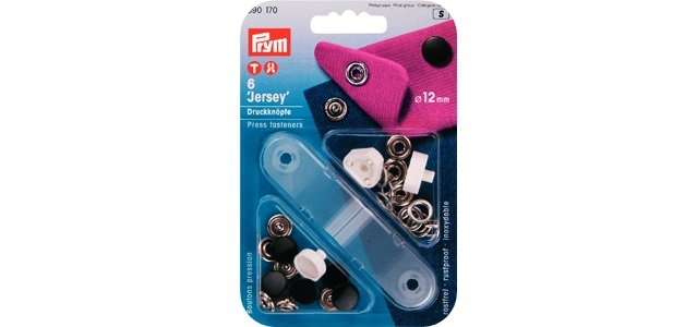 Prym - Druckknöpfe Jersey schwarz 12 mm