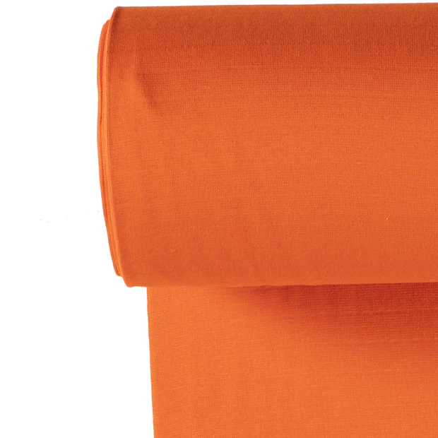 Bündchen Stoff Feinripp Uni - Orange
