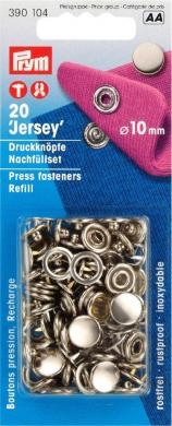 Prym - NF-Druckknopf Jersey MS 10 mm silber Nachfüllpackung