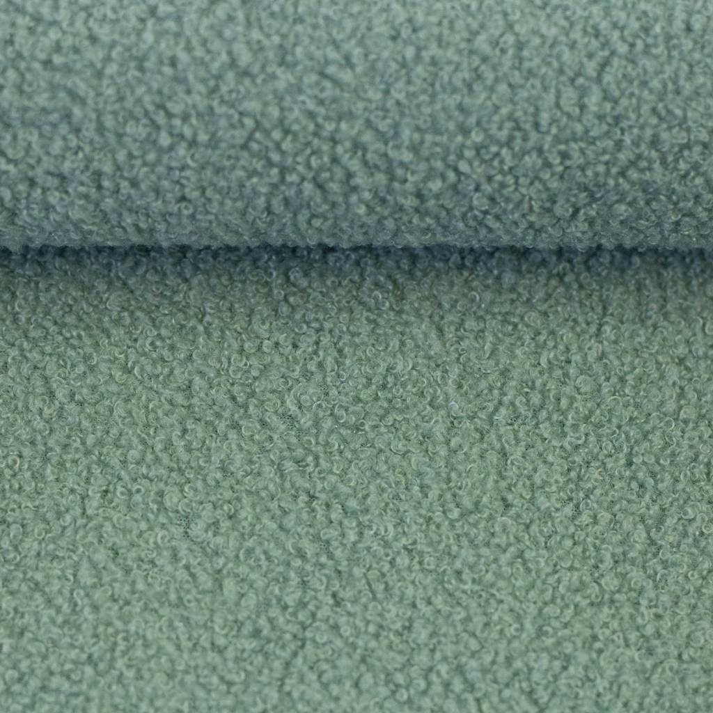 Swafing Teddy-Fleece-Bouclé in Mint, weicher Teddyplüsch, 100% Polyester, 390g/m², ideal für Jacken und Decken, Vorbestellung Juli/August 2026