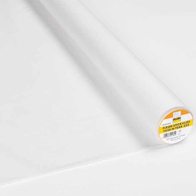Vlieseline - Fixier Stickvlies Fuse-N-Tear 322 - Breite 90 cm weiß