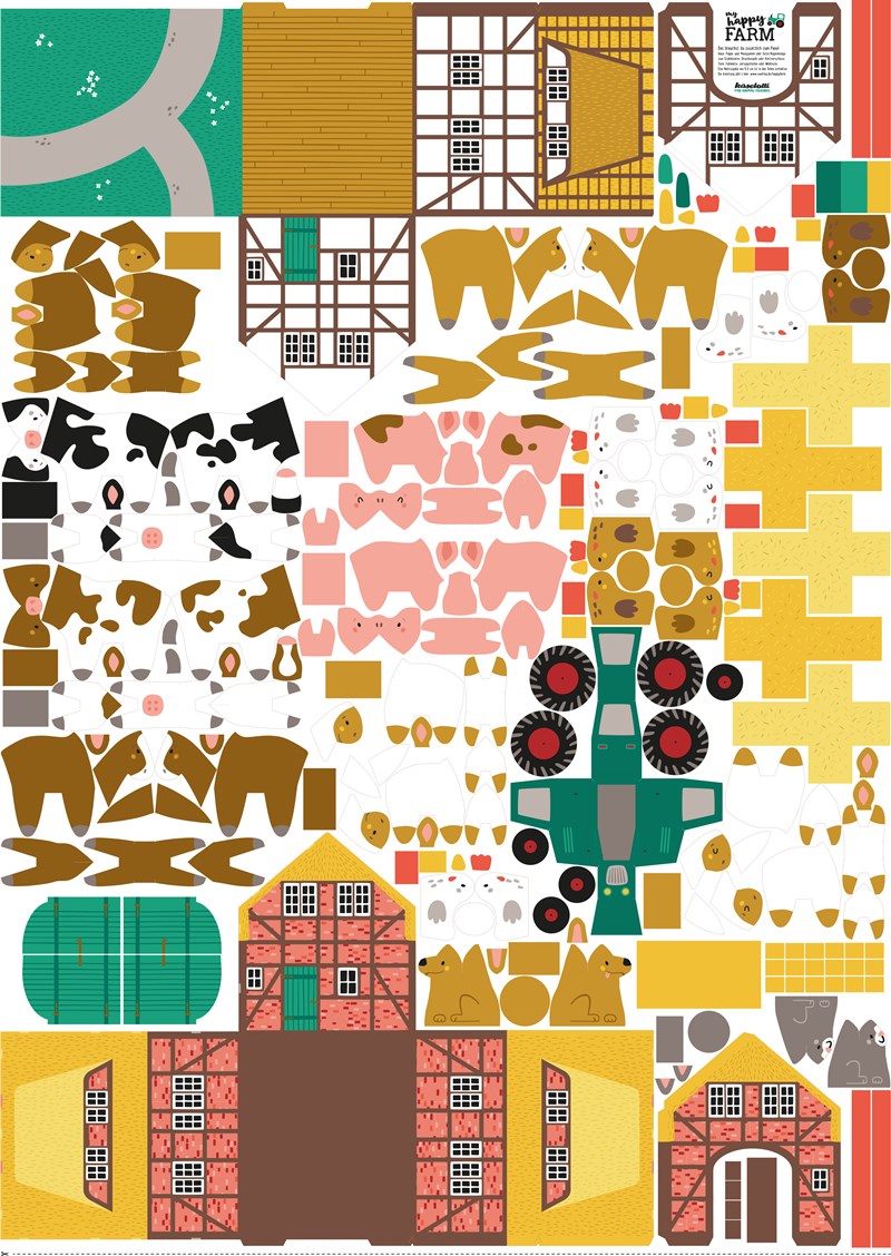 Baumwoll - Baumwoll Panel - Swafing - My Happy Farm by Käselotti - 200cm x 145cm