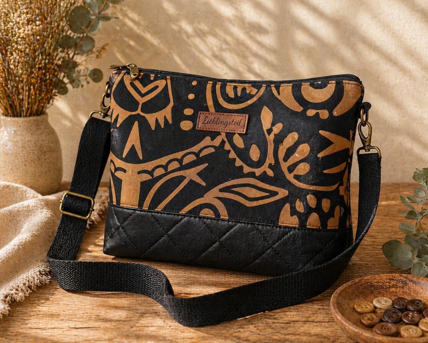 Stoffpaket  - Taschenpaket - Kunstleder - Tigerelle