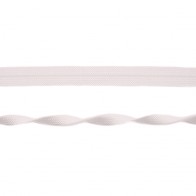 Einfassband elastisch Jaquard 20 mm - Offwhite glänzend