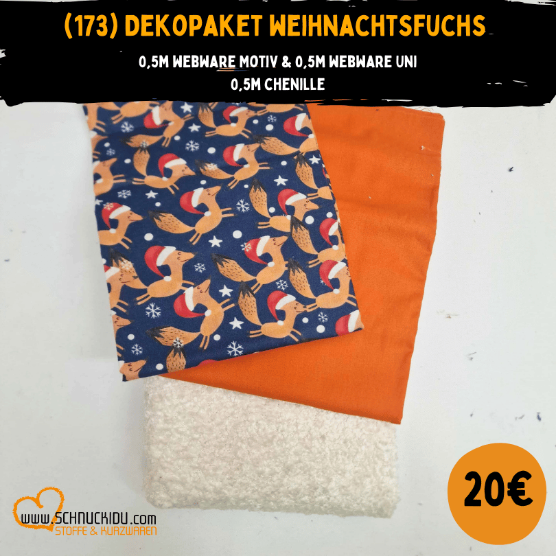 Stoffpaket - UNIKAT - Dekopaket - Weihnachtsfuchs