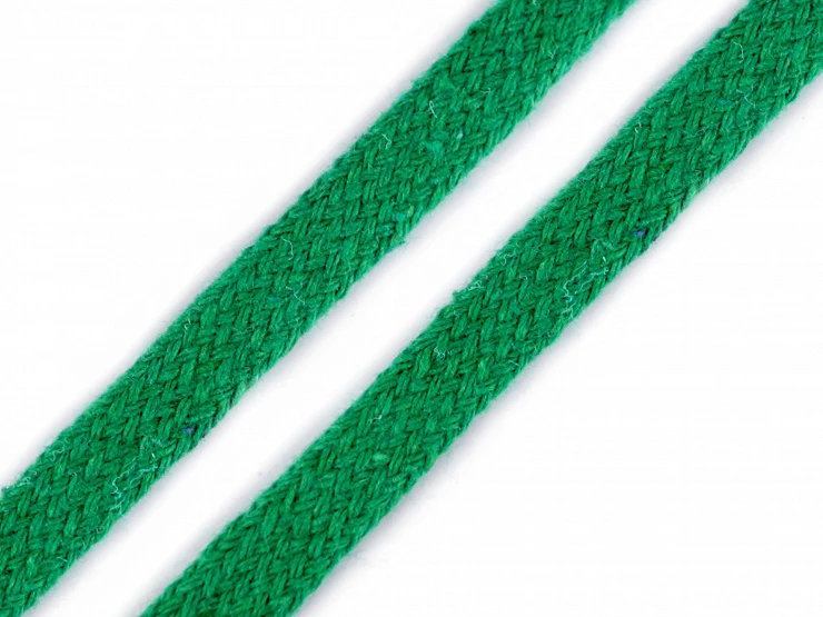 Baumwollkordel - Flachkordel - 10 mm - Grün