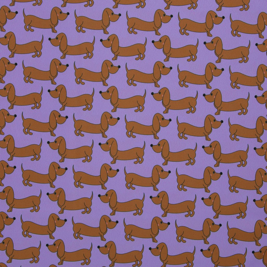 Oxfordgewebe - Polyester Webware - Happy Collection by Cherry Picking  - Dackel Lila