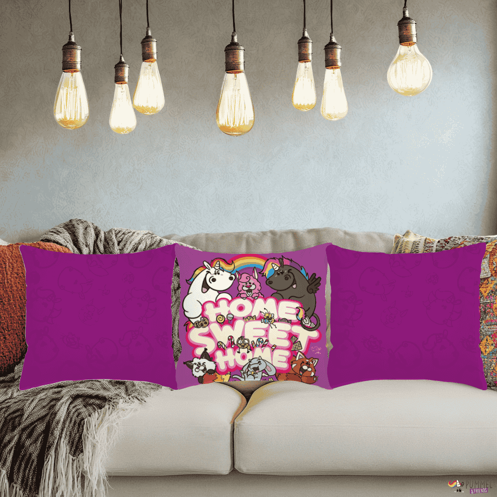 VORORDER - Kissenpanel - Pummeleinhorn - Home sweet Home