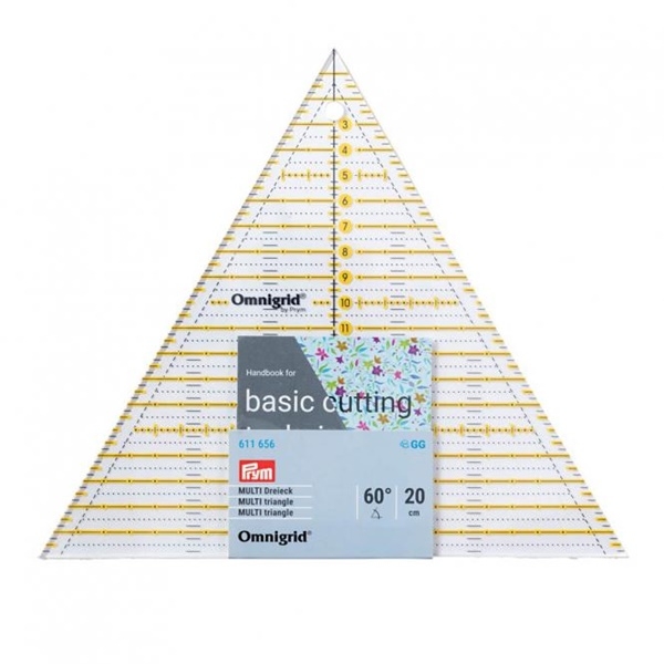 PRYM - Omnigrid - Patchwork Lineal 60 Grad Dreieck Multi 20cm
