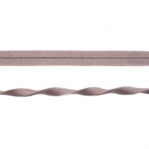 Einfassband elastisch Jaquard 20 mm - Mittelgrau glänzend