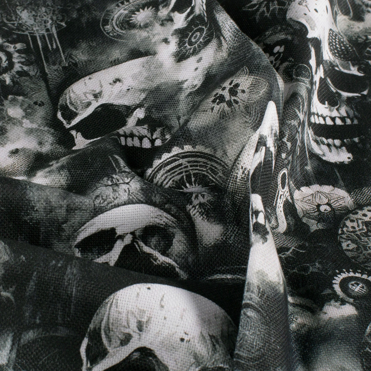 Canvas - Dekostoff - Leinenoptik - Totenkopf