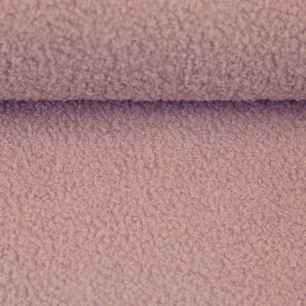 Swafing Teddy-Fleece-Bouclé in Rosa, weicher Teddyplüsch, 100% Polyester, 390g/m², ideal für Jacken und Decken, Vorbestellung Juli/August 2026