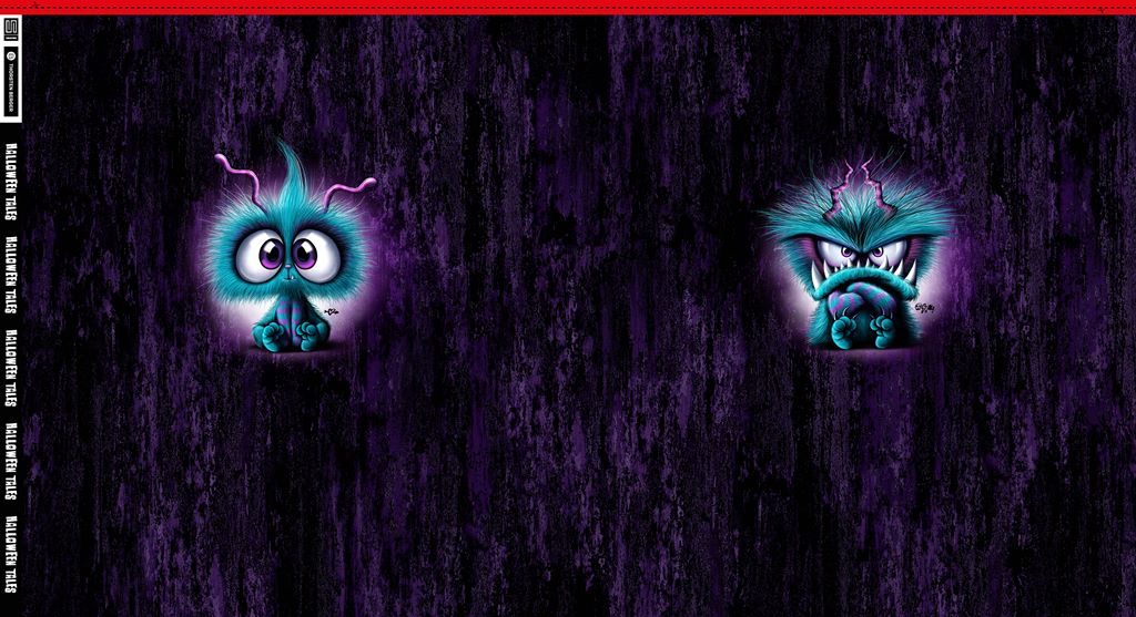 Panel - French Terry -  Halloween by Thorsten Berger - ca. 85cm x 160cm - Monster